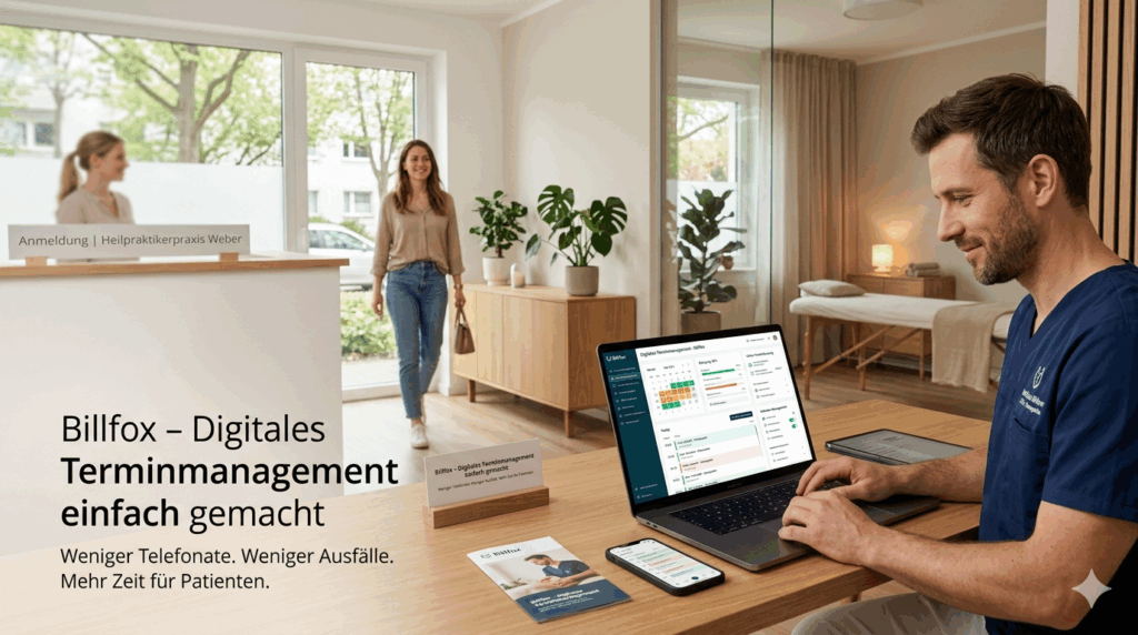 Digitales Terminmanagement für Heilpraktiker mit Online Terminbuchung und automatischer Terminverwaltung